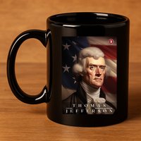 Thomas Jefferson 3rd President Of The United States Portrait 11oz C Handle Ceramic Mug