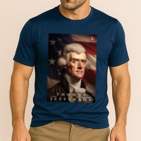 Thomas Jefferson 3rd President Of The United States Portrait Cooling Performance Crew T-Shirt