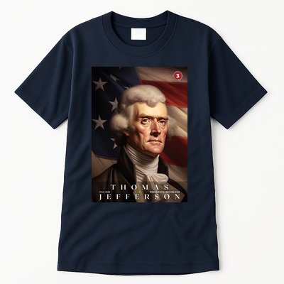 Thomas Jefferson 3rd President Of The United States Portrait Tall T-Shirt