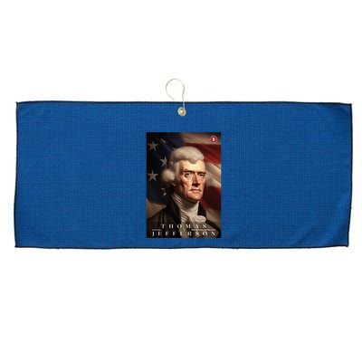 Thomas Jefferson 3rd President Of The United States Portrait Large Microfiber Waffle Golf Towel