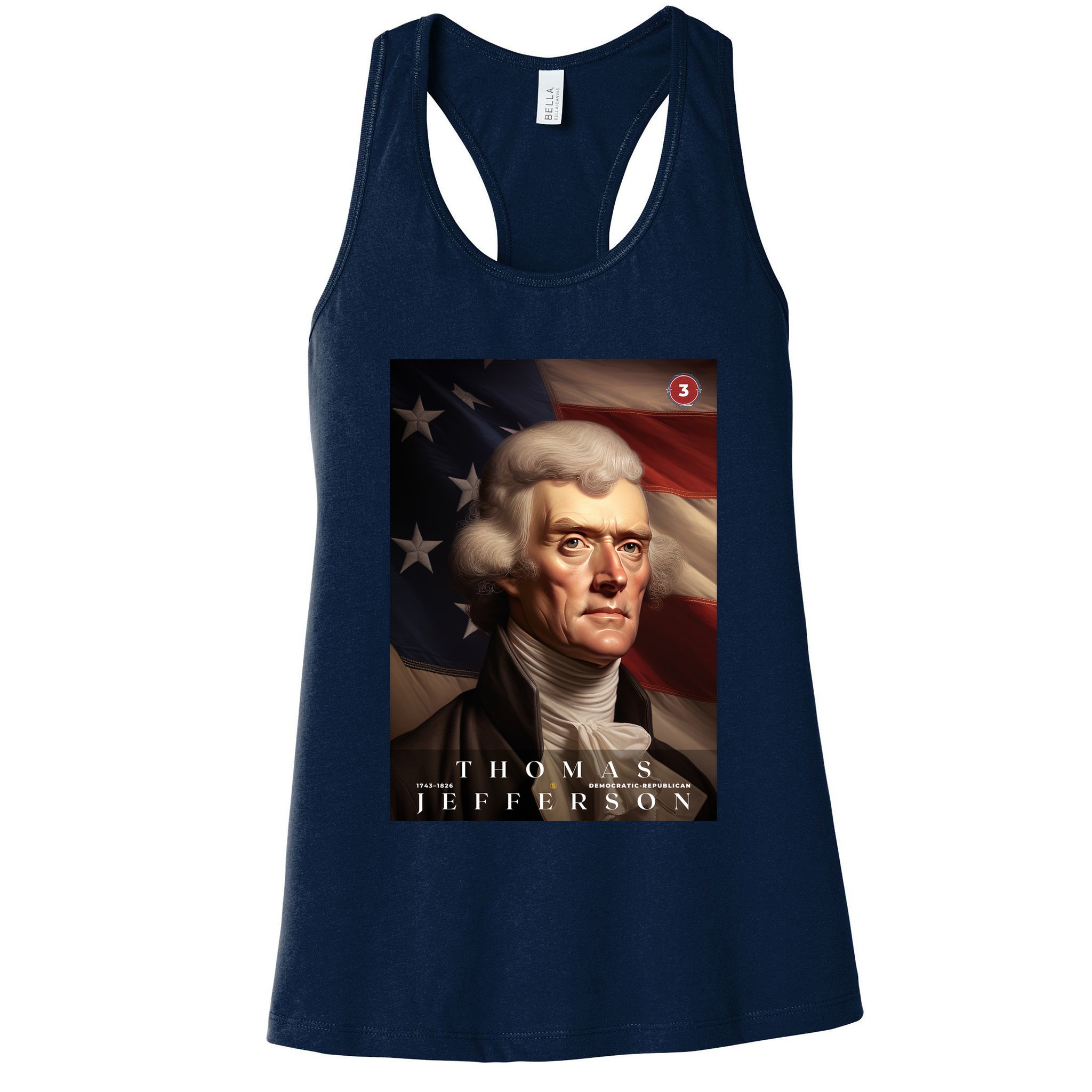 Thomas Jefferson 3rd President Of The United States Portrait Womens Tank Top