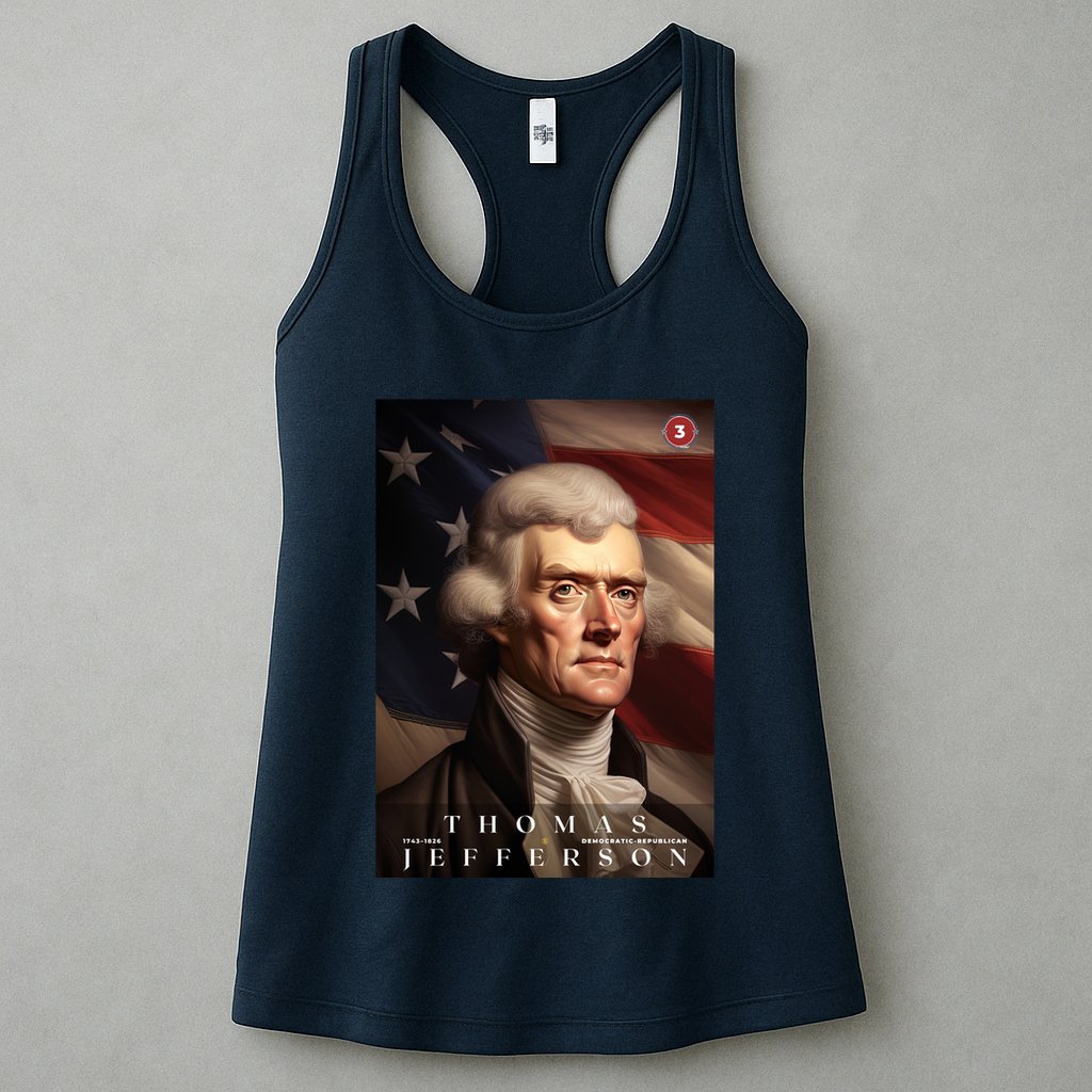 Thomas Jefferson 3rd President Of The United States Portrait Womens Tank Top