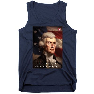Thomas Jefferson 3rd President Of The United States Portrait Tank Top