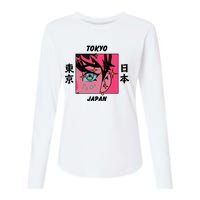 Tokyo Japan Anime Boy Sparkling Eyes Womens Cotton Relaxed Long Sleeve T-Shirt