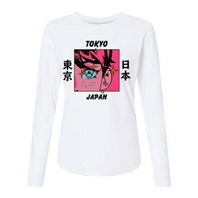 Tokyo Japan Anime Boy Sparkling Eyes Womens Cotton Relaxed Long Sleeve T-Shirt