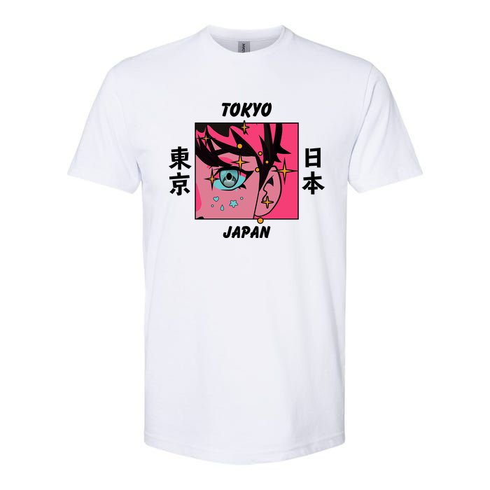 Tokyo Japan Anime Boy Sparkling Eyes Softstyle CVC T-Shirt