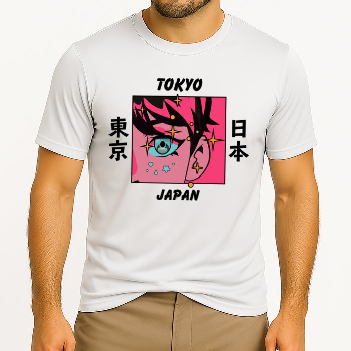 Tokyo Japan Anime Boy Sparkling Eyes Performance Shirt