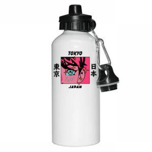 Tokyo Japan Anime Boy Sparkling Eyes Aluminum Water Bottle 