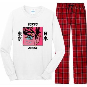 Tokyo Japan Anime Boy Sparkling Eyes Long Sleeve Pajama Set