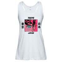 Tokyo Japan Anime Boy Sparkling Eyes Ladies Essential Flowy Tank