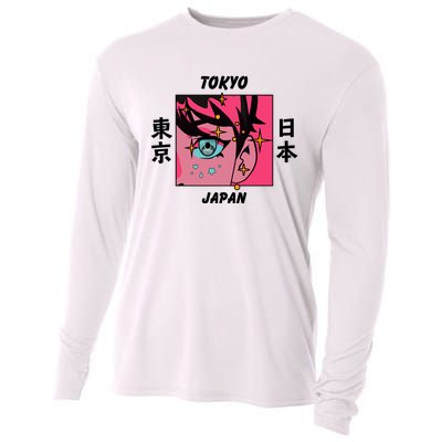 Tokyo Japan Anime Boy Sparkling Eyes Cooling Performance Long Sleeve Crew