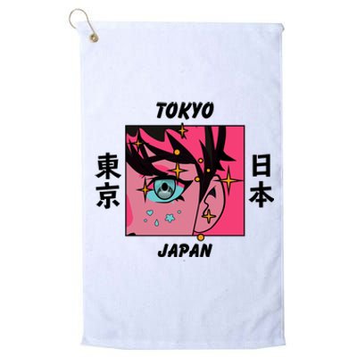 Tokyo Japan Anime Boy Sparkling Eyes Platinum Collection Golf Towel