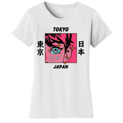 Tokyo Japan Anime Boy Sparkling Eyes Women's T-Shirt