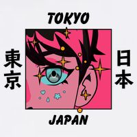 Tokyo Japan Anime Boy Sparkling Eyes Kids T-Shirt