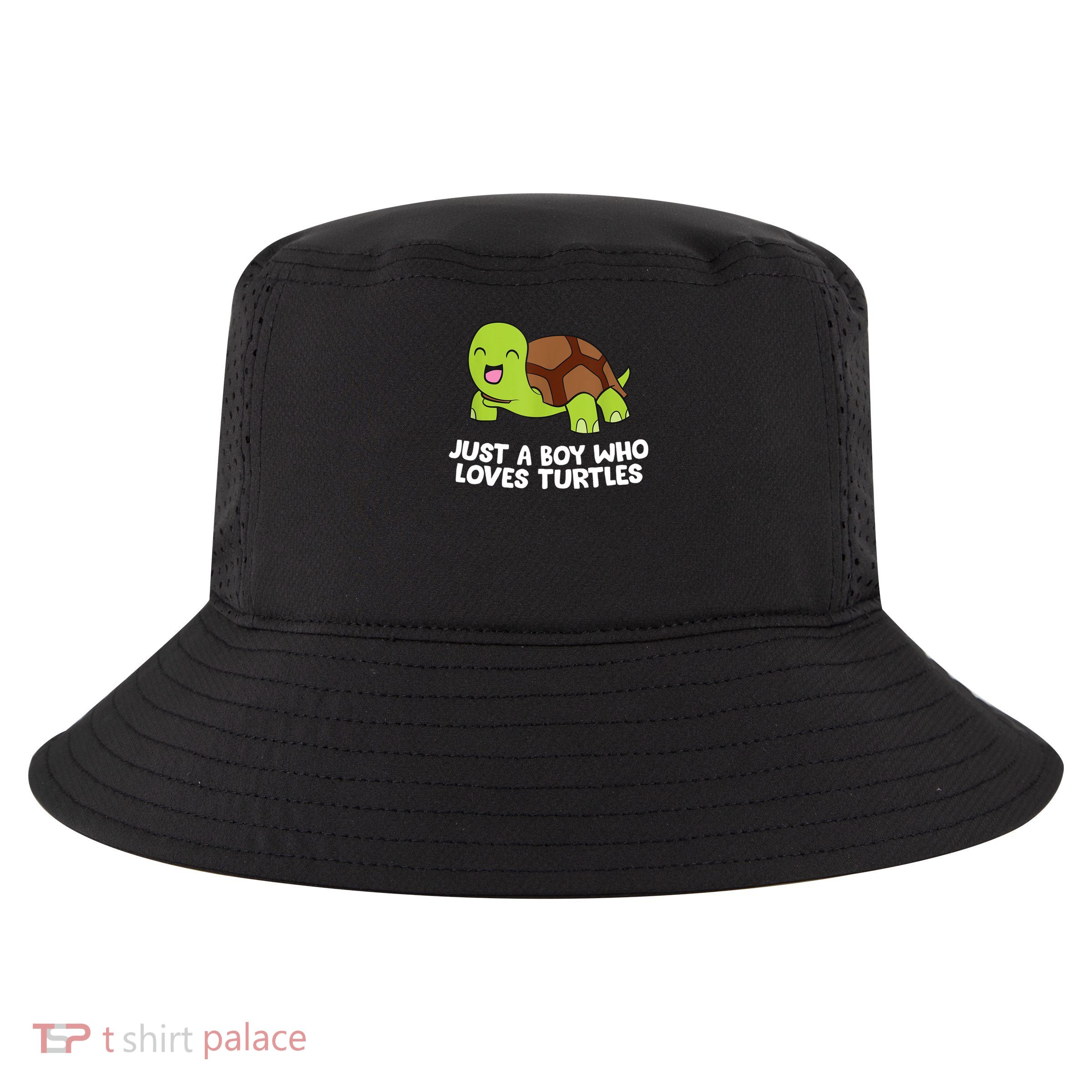 Turtle Just A Boy Who Loves Turtles Cool Comfort Performance Bucket Hat
