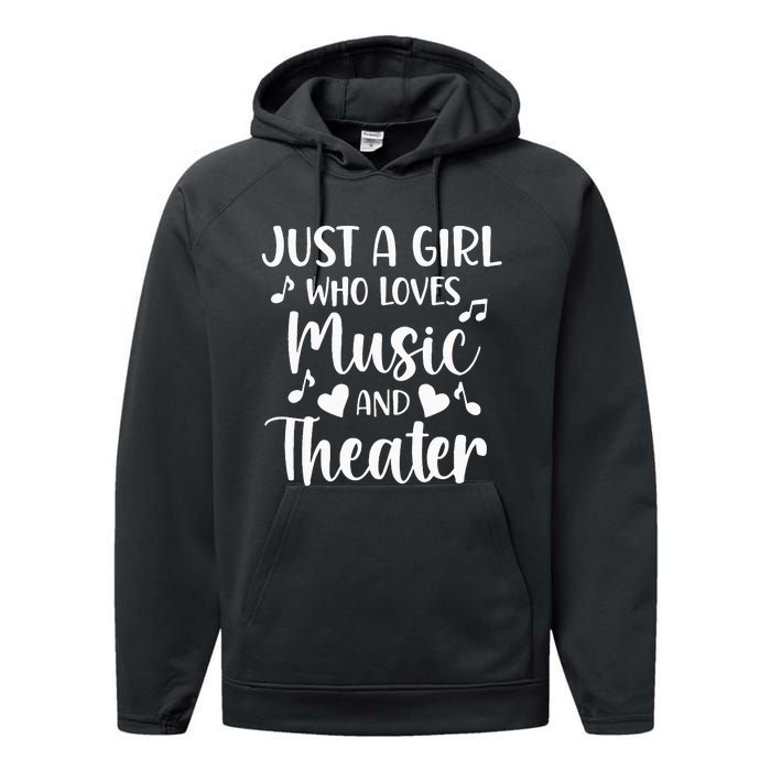 Theater Just A Girl Who Loves Theater Performance Fleece Hoodie