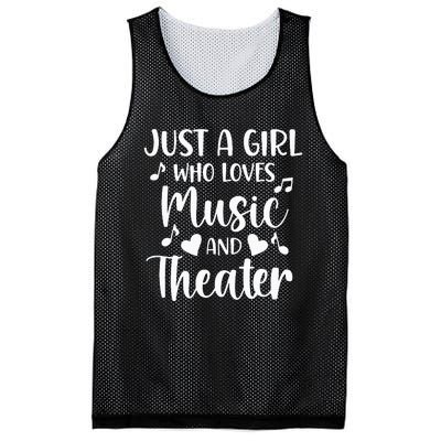 Theater Just A Girl Who Loves Theater Mesh Reversible Basketball Jersey Tank