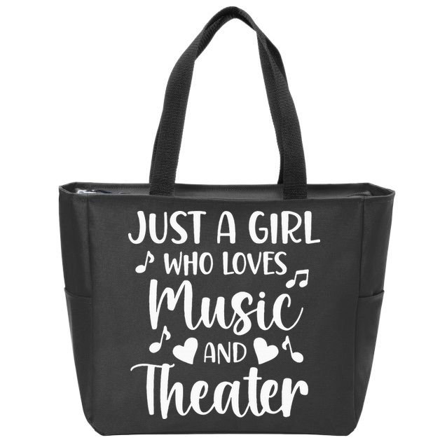 Theater Just A Girl Who Loves Theater Zip Tote Bag