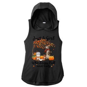 Tu Just A Who Loves Fall And Cat Costume Thanksgiving Cool Gift Ladies PosiCharge Tri-Blend Wicking Draft Hoodie Tank