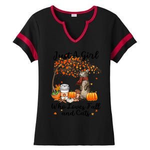 Tu Just A Who Loves Fall And Cat Costume Thanksgiving Cool Gift Ladies Halftime Notch Neck Tee