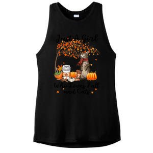 Tu Just A Who Loves Fall And Cat Costume Thanksgiving Cool Gift Ladies PosiCharge Tri-Blend Wicking Tank