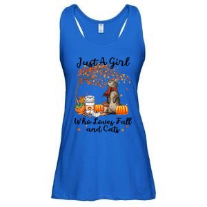 Tu Just A Who Loves Fall And Cat Costume Thanksgiving Cool Gift Ladies Essential Flowy Tank