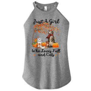 Tu Just A Who Loves Fall And Cat Costume Thanksgiving Cool Gift Women's Perfect Tri Rocker Tank