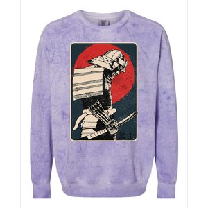 Tokyo Japanese Asia Martial Arts Style Retro Samurai Colorblast Crewneck Sweatshirt