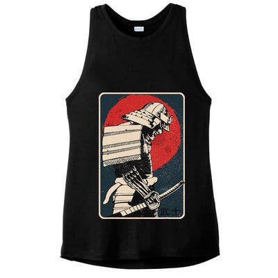 Tokyo Japanese Asia Martial Arts Style Retro Samurai Ladies PosiCharge Tri-Blend Wicking Tank