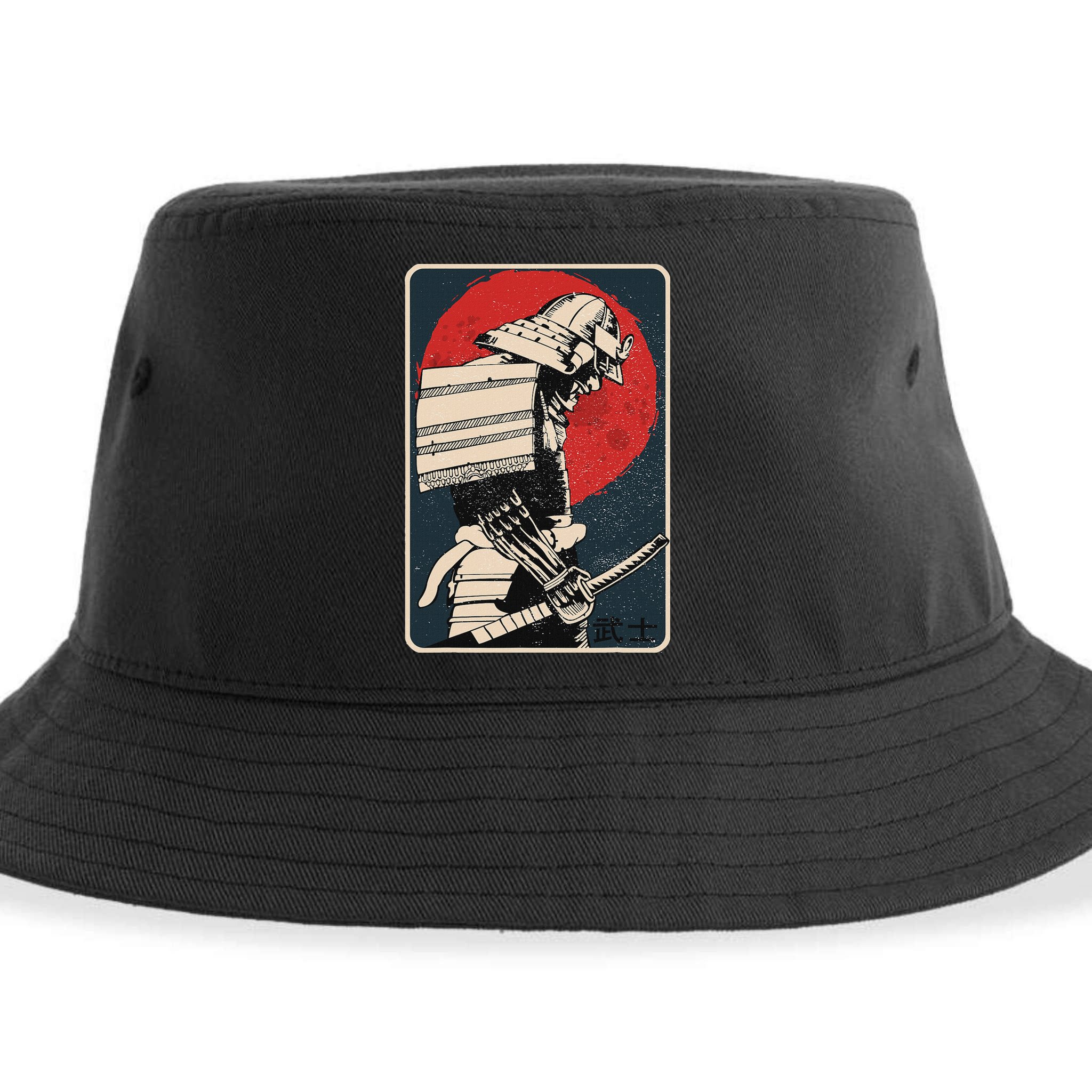 Tokyo Japanese Asia Martial Arts Style Retro Samurai Sustainable Bucket Hat