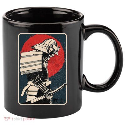 Tokyo Japanese Asia Martial Arts Style Retro Samurai 11oz C Handle Ceramic Mug