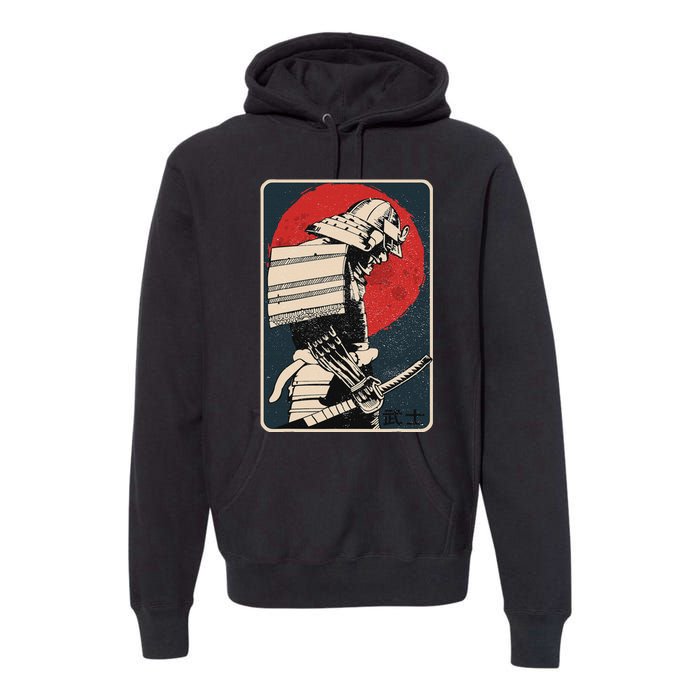 Tokyo Japanese Asia Martial Arts Style Retro Samurai Premium Hoodie