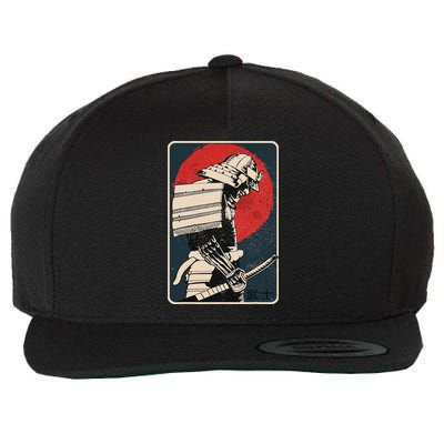Tokyo Japanese Asia Martial Arts Style Retro Samurai Wool Snapback Cap