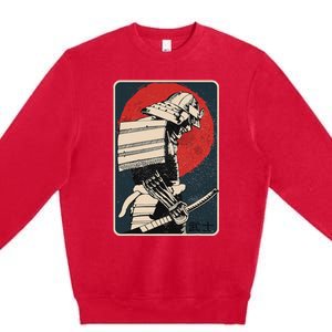 Tokyo Japanese Asia Martial Arts Style Retro Samurai Premium Crewneck Sweatshirt