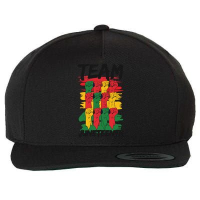 Team Juneteenth Black History Freedom Great Gift Wool Snapback Cap