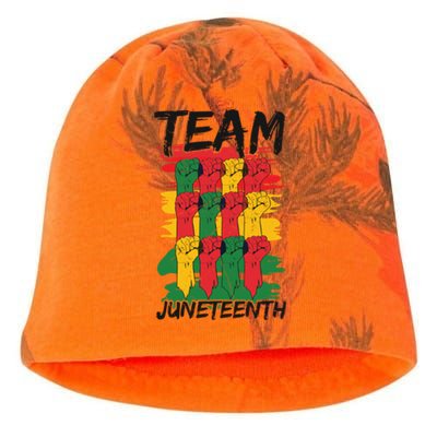 Team Juneteenth Black History Freedom Great Gift Kati - Camo Knit Beanie