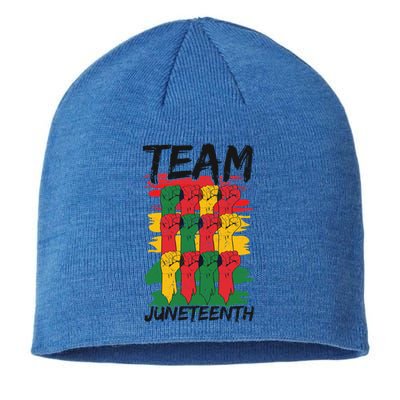 Team Juneteenth Black History Freedom Great Gift Sustainable Beanie