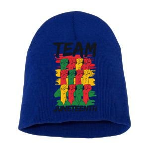 Team Juneteenth Black History Freedom Great Gift Short Acrylic Beanie