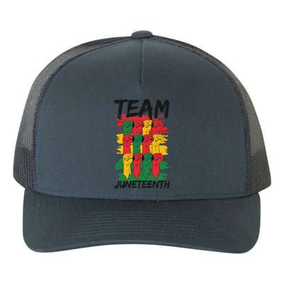 Team Juneteenth Black History Freedom Great Gift Yupoong Adult 5-Panel Trucker Hat