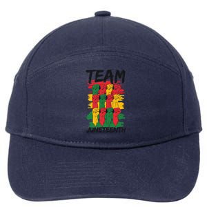 Team Juneteenth Black History Freedom Great Gift 7-Panel Snapback Hat