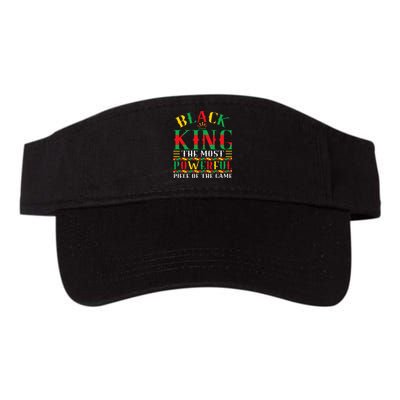 Trendy Juneteenth Black King Graphic Valucap Bio-Washed Visor