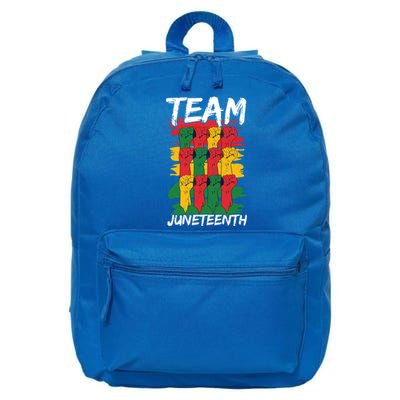 Team Juneteenth Black History Freedom Gift 16 in Basic Backpack