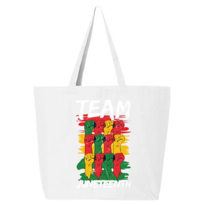 Team Juneteenth Black History Freedom Gift 25L Jumbo Tote