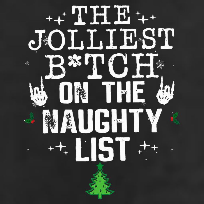 The Jolliest Bitch On The Naughty List Funny Christmas  25L Jumbo Tote