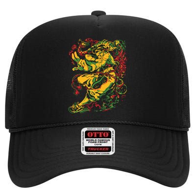 Theyetee Jamie By Street Fighter High Crown Mesh Back Trucker Hat