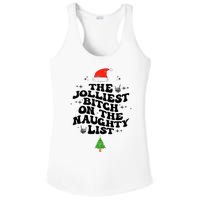 The Jolliest Bitch On The Naughty List Funny Christmas  Ladies PosiCharge Competitor Racerback Tank