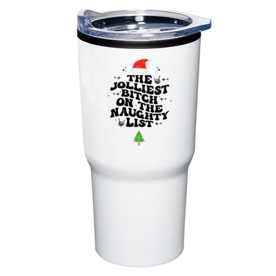 The Jolliest Bitch On The Naughty List Funny Christmas  Tumbler