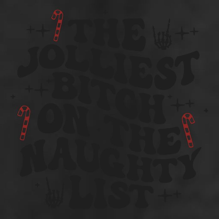 The Jolliest Bitch On The Naughty List 25L Jumbo Tote