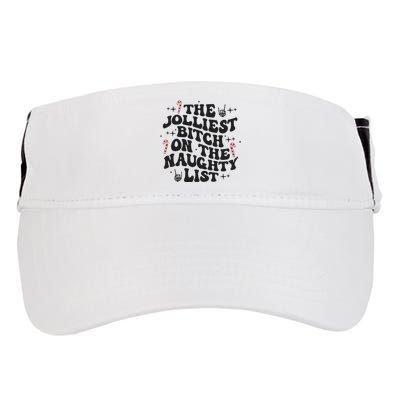 The Jolliest Bitch On The Naughty List Adult Drive Performance Visor