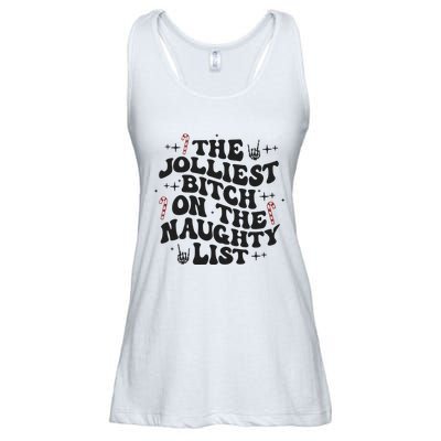 The Jolliest Bitch On The Naughty List Ladies Essential Flowy Tank